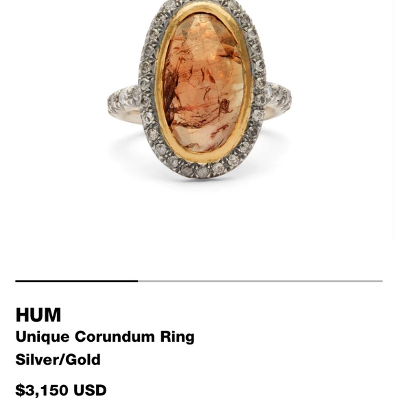 Hum Solid Sterling Silver One Off Corundum Brown Sapphire Ring One Of a Kind - Picture 11 of 16